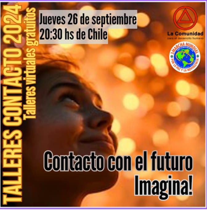 flyer contacto con el futuro. Imagina